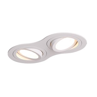 Maxlight Signal II - inbouwspot - 170 x 90 mm, Ø 2 x 75 mm inbouwmaat - wit