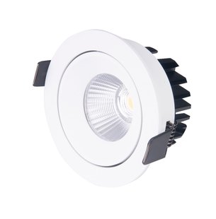 Maxlight Cyklop - inbouwspot - Ø 90 mm, Ø 80 mm inbouwmaat - 12W LED incl. - IP65 - wit