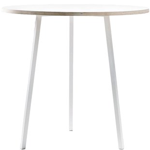 Hay Loop Stand Round High Eettafel&Oslash;90 Wit Onderstel Wit Laminaat