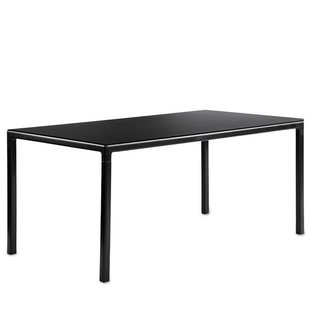 Hay Table T12 Tafel Rechte Hoeken  - Frame: Zwart - Top: Zwart Linoleum - 160x80x74