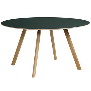 Hay Copenhague CPH25 Tafel 140 Gelakt Eiken Groen Linoleum