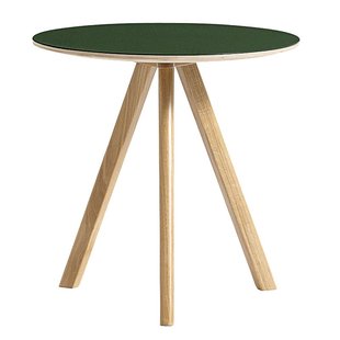 Hay Copenhague CPH20 Bijzettafel 50 Gelakt Eiken Groen Linoleum