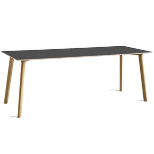 Hay CPH Deux 210 Tafel 200x75 Met Gelakt Eiken Onderstel Steengrijs