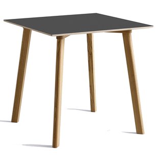 Hay CPH Deux 210 Tafel 75x75 Met Gelakt Eiken Onderstel Steengrijs