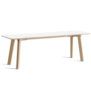 Hay CPH Deux 215 Eetbank 140 Met Onbewerkt Beuken Onderstel Parelwit