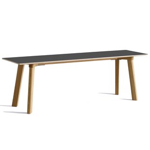 Hay CPH Deux 215 Eetbank 140 Met Gelakt Eiken Onderstel Steengrijs