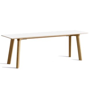Hay CPH Deux 215 Eetbank 140 Met Gelakt Eiken Onderstel Parelwit