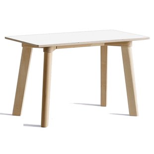 Hay CPH Deux 215 Eetbank 75 Met Onbewerkt Beuken Onderstel Parelwit