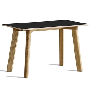 Hay CPH Deux 215 Eetbank 75 Met Gelakt Eiken Onderstel Inktzwart