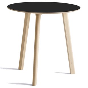 Hay CPH Deux 220 Tafel 75 Met Onbewerkt Beuken Onderstel Inktzwart