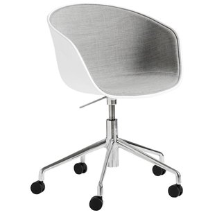 Hay About A Chair AAC52 Gestoffeerde Bureaustoel Onderstel Gepolijst Aluminium Kuip White Remix 123