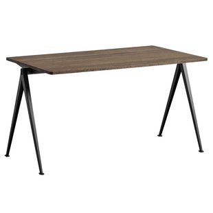 Hay Pyramid 01 Bureau 140x75 Gerookt Eiken,zwart Onderstel Hay Pyramid 01 Bureau 140x75 Gerookt Eiken,zwart Onderstel
