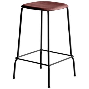 Hay Soft Edge 80 Barkruk 75cm Fall Red Onderstel Zwart Hay Soft Edge 80 Barkruk 75cm Fall Red Onderstel Zwart