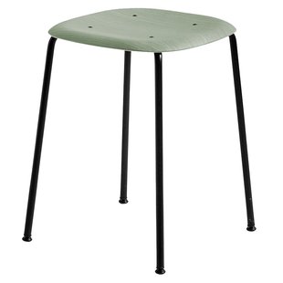 Hay Soft Edge 70 Kruk Dusty Green,onderstel Zwart