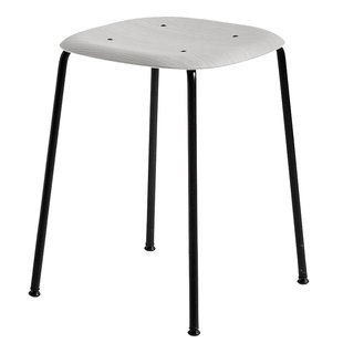 Hay Soft Edge 70 Kruk Soft Grey,onderstel Zwart