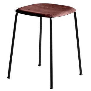 Hay Soft Edge 70 Kruk Fall Red,onderstel Zwart