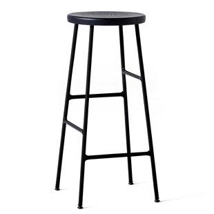 Hay Cornet Barkruk 75cm Soft Black Onderstel Zwart Gepoedercoat