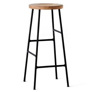 Hay Cornet Barkruk 75cm Oiled Oak Onderstel Zwart Gepoedercoat