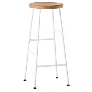 Hay Cornet Barkruk 75cm Oiled Oak Onderstel Wit Gepoedercoat