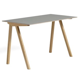 Hay CPH90 Bureau 130x65 Gelakt Eiken Grijs Linoleum