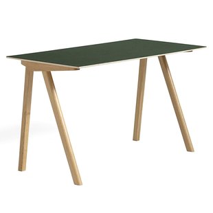 Hay CPH90 Bureau 130x65 Gelakt Eiken Groen Linoleum