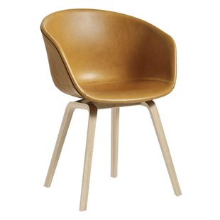 Hay About A Chair AAC23 Stoel Gelakt Onderstel Sense Cognac