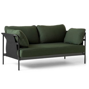 Hay Can Bank 2-zits Frame Zwart Steelcut 975