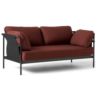 Hay Can Bank 2-zits Frame Zwart Steelcut 655