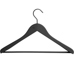 Hay Soft Coat Kledinghanger Set Van 4 Met Midden Wide Black