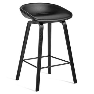 Hay AAS33 Barkruk H65 Zwart Gelakt Eiken Onderstel Sierra SI1001