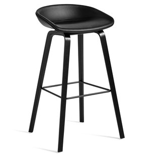 Hay AAS33 Barkruk H75 Zwart Gelakt Eiken Onderstel Sierra SI1001