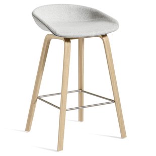 Hay AAS33 Barkruk H65 Gelakt Eiken Onderstel Divina Melange 120