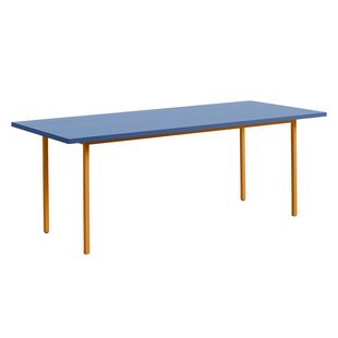 Hay Two-Colour Tafel 200x90 Blauw Oker Onderstel Hay Two-Colour Tafel 200x90 Blauw Oker Onderstel