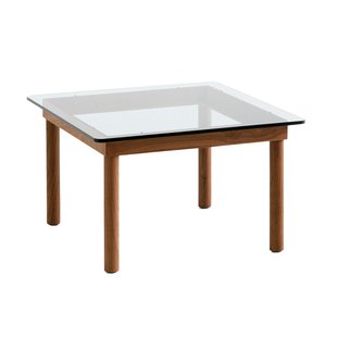 Hay Kofi Salontafel Walnoot 60x60 Helder Glas