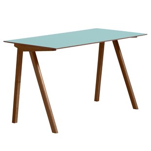 Hay Copenhague CPH90 Bureau 130x65 Gelakt Walnoot Blauw Hay Copenhague CPH90 Bureau 130x65 Gelakt Walnoot Blauw