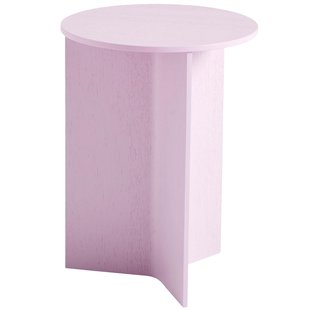 Hay Slit Wood High Bijzettafel 35 Pink Lacquered Oak
