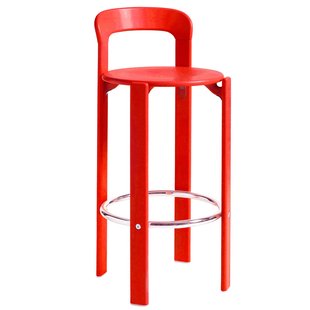 Hay Rey Barkruk 75 Scarlet Red Gelakt Beuken