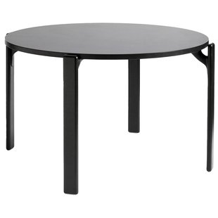 Hay Rey Eettafel 128 Deep Black Gelakt Beuken Onderstel Vulcano