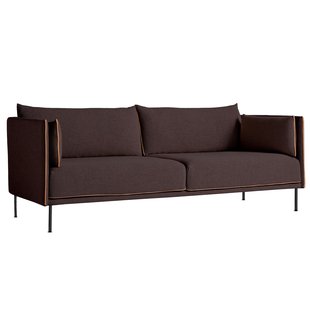 Hay Silhouette Bank 3 Zits Met Stalen Onderstel Coda 382 Cognac
