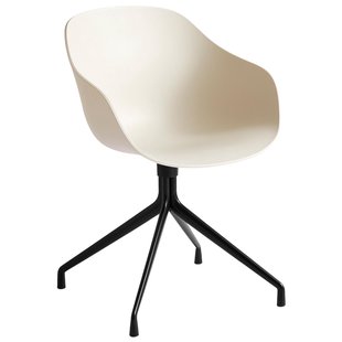 Hay About A Chair AAC220 Stoel Cr&egrave;me Met Zwart Onderstel