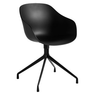 Hay About A Chair AAC220 Stoel Zwart Met Zwart Onderstel Hay About A Chair AAC220 Stoel Zwart Met Zwart Onderstel