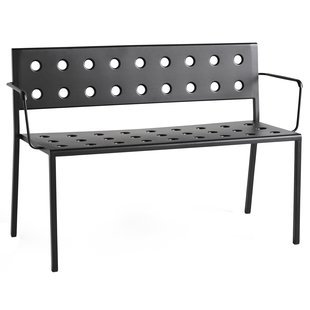 Hay Balcony Eetbank Met Rug- En Armleuning 121 Anthracite