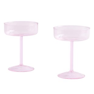 Hay Tint Coupe Champagne Glas Set Van 2 Pink