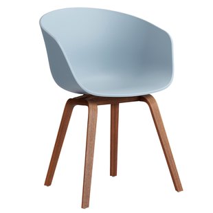 Hay AAC22 Stoel Gelakt Walnoot Onderstel Slate Blue