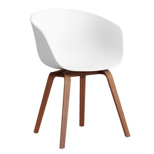 Hay AAC22 Stoel Gelakt Walnoot Onderstel White