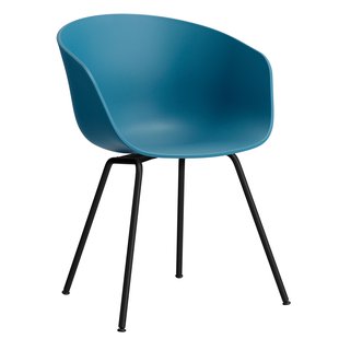 Hay AAC26 Stoel Zwart Onderstel Azure Blue Hay AAC26 Stoel Zwart Onderstel Azure Blue