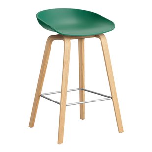 Hay AAS32 Barkruk 65cm Gelakt Eiken Onderstel Teal Green Hay AAS32 Barkruk 65cm Gelakt Eiken Onderstel Teal Green