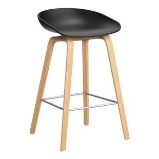 Hay AAS32 Barkruk 65cm Gelakt Eiken Onderstel Black Hay AAS32 Barkruk 65cm Gelakt Eiken Onderstel Black