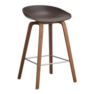 Hay AAS32 Barkruk 65cm Gelakt Walnoot Onderstel Raisin