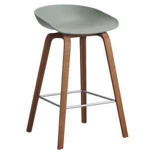 Hay AAS32 Barkruk 65cm Gelakt Walnoot Onderstel Fall Green